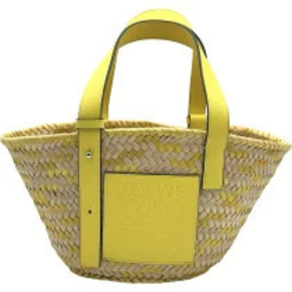 Loewe Basket Bag Yellow Palm Leaf Handbag